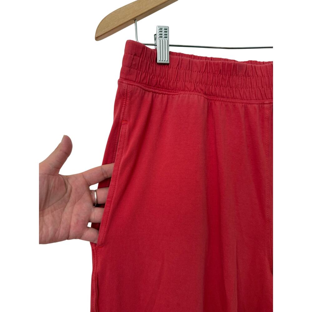 Free People Movement Red Coral High Waisted Joggers Lounge Wear W/Pockets-Medium - Picture 2 of 5
